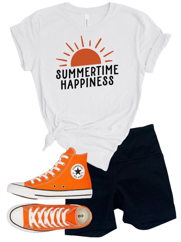 Summertime Happiness Softstyle Graphic Tee