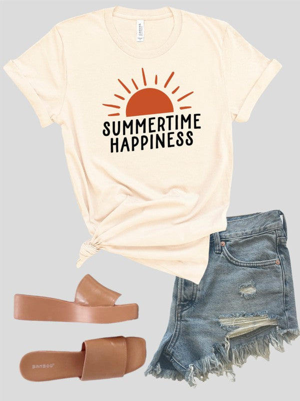 Summertime Happiness Softstyle Graphic Tee