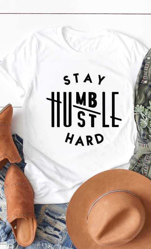 Stay Humble Hustle Hard Graphic Tee PLUS