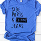 Side part & Skinny Jeans graphic tee PLUS
