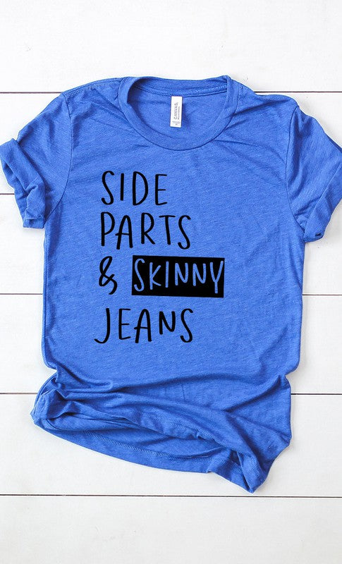 Side part & Skinny Jeans graphic tee PLUS