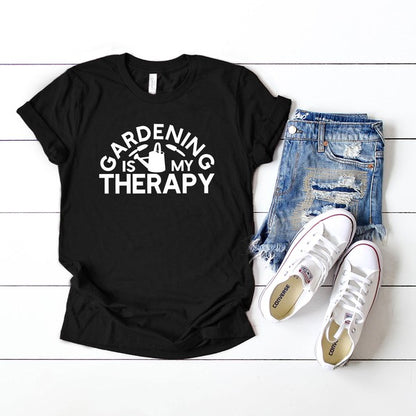 Gardening Is My Therapy Watering Can Tee