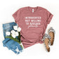 Willing To Discuss Plants Short Sleeve Tee